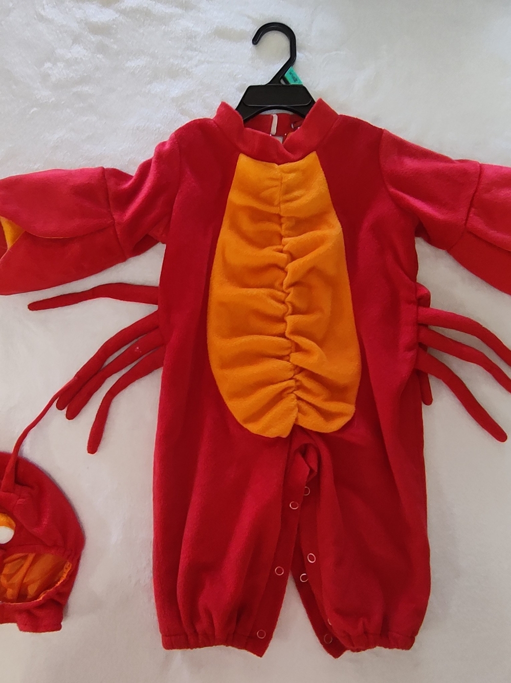Kids Red and Orange Lobster Costume Romper - Brand Unspecified
